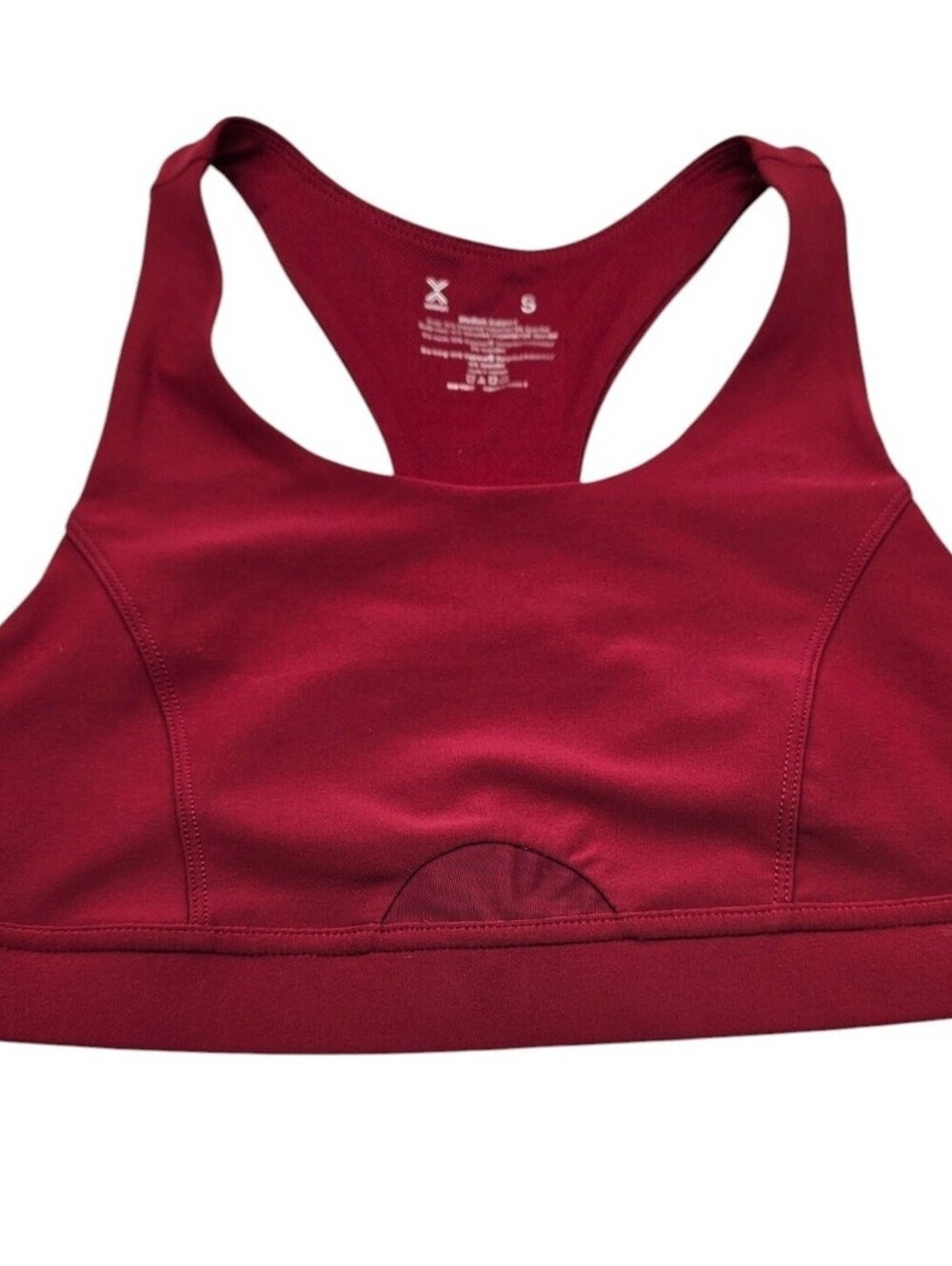 Xersion Womens Sz S Medium Support Sports Bra Red Racer Back